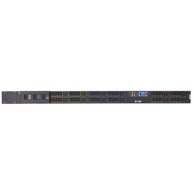 Eaton fuse disconnect rack PDU, 0U, Hardwired input, 17.3 kW max, 230/400V, 24A, Hardwired, Three-phase, Outlets: (48) C13 Outlet grip, (12) C19 Outlet grip - Thumbnail 1