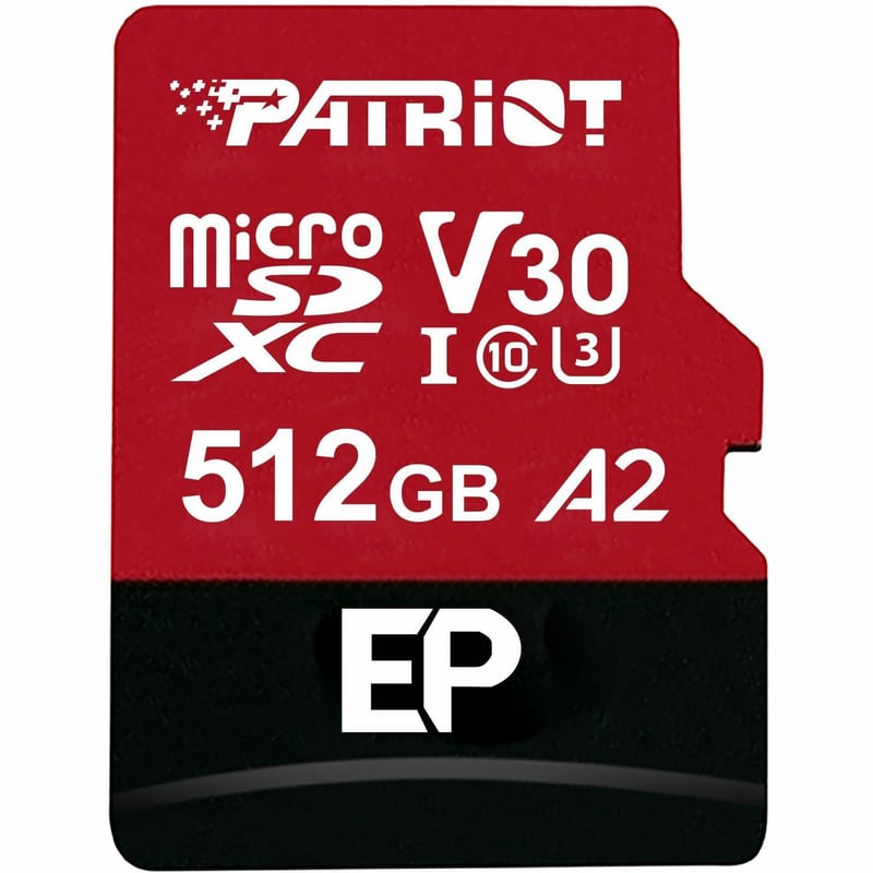 PATRIOT EP SERIES 512GB MICRO SDXC V30 A2 (W/O ADAPTOR) - Thumbnail 1