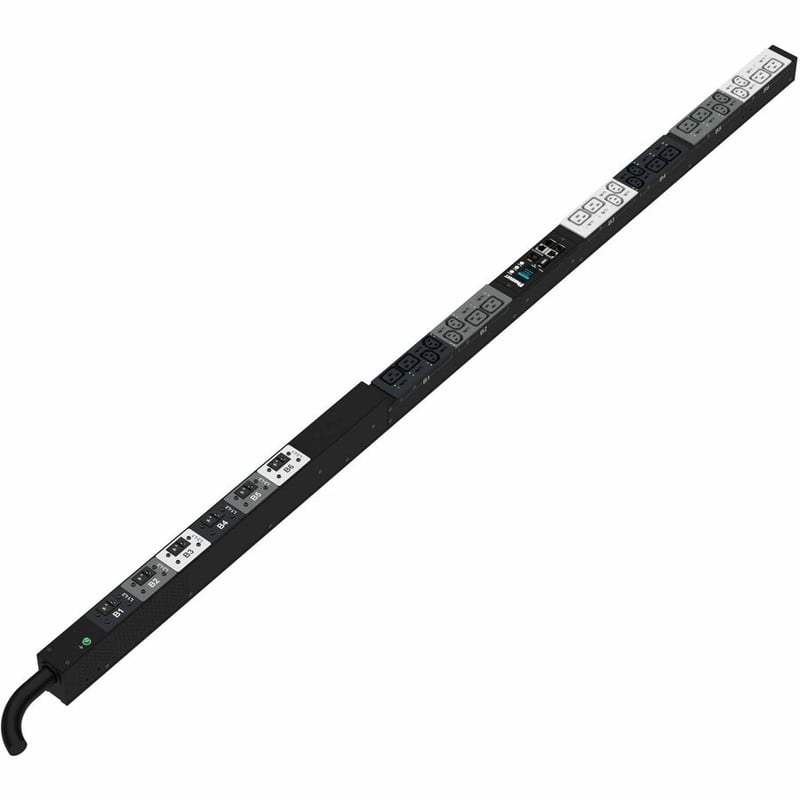 G6 MSPO PDU 60AMP(12)C13(12)C19 ERFORATED 800MM X 51RU WHITE - Thumbnail 2