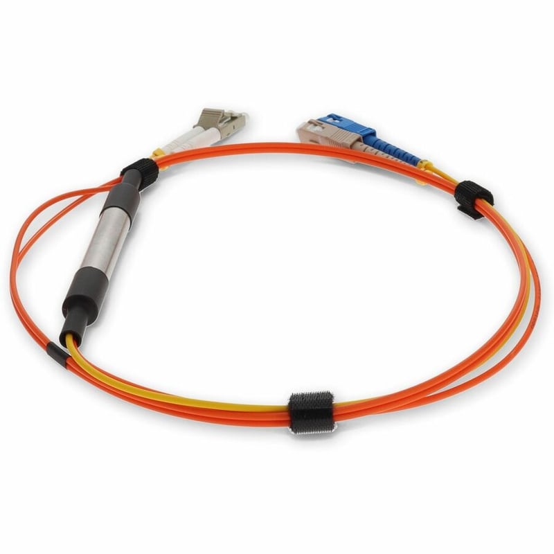 AddOn 3m Cisco CAB-MCP-LC-3M Compatible LC (Male) to SC (Male) Orange OM1 & OS1 Duplex Fiber Mode Conditioning Cable - Thumbnail 4