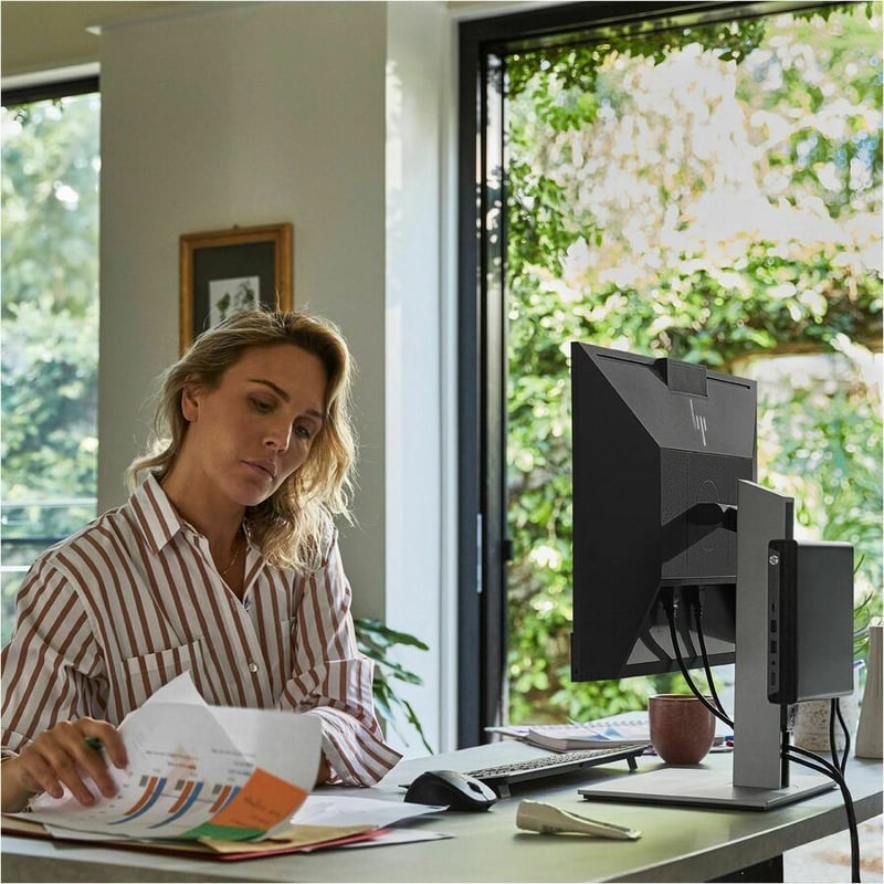 HP Elite Mini 800 G9 Desktop Computer - Intel Core i5 13th Gen i5-13600 Tetradeca-core (14 Core) - 32 GB RAM DDR5 SDRAM - 512 GB M.2 PCI Express NVMe SSD - Mini PC - Thumbnail 3