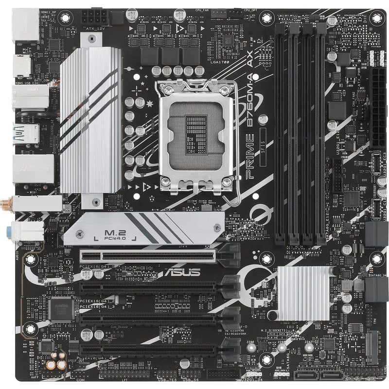 Asus Prime PRIME B760M-A AX Desktop Motherboard - Intel B760 Chipset - Socket LGA-1700 - Micro ATX - Thumbnail 2