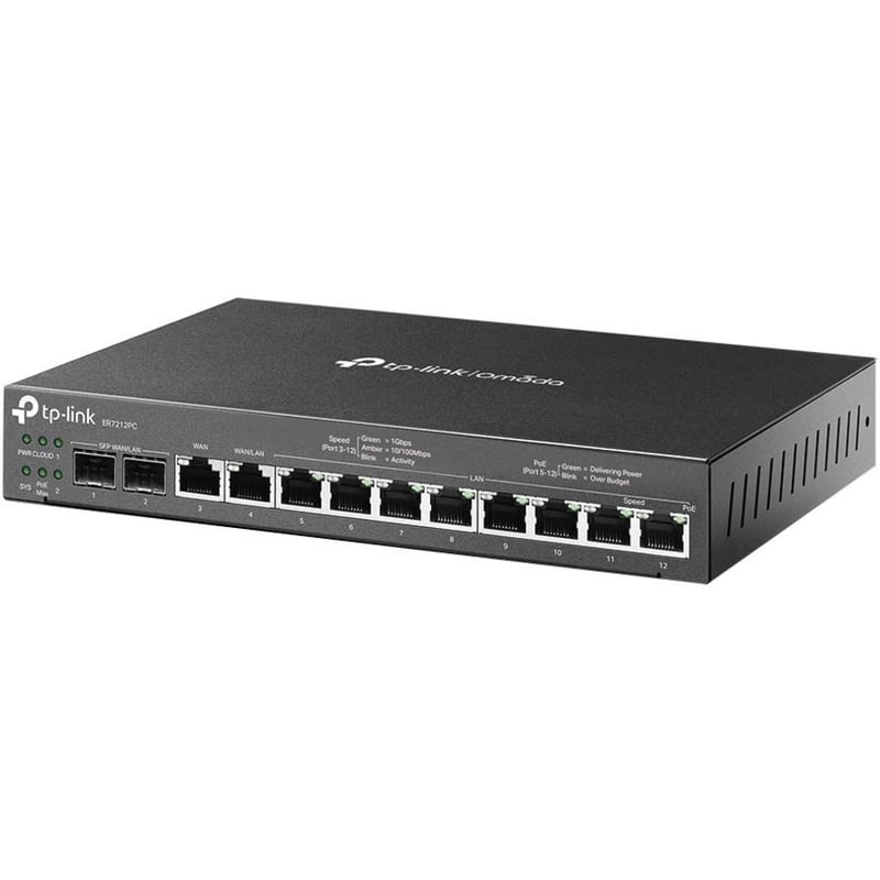 TP-Link ER7212PC - Omada PoE Switch & Controller 3-in-1 Gigabit VPN Router - Thumbnail 2