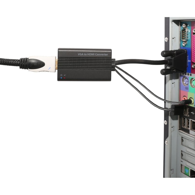 SYBA Multimedia VGA to HDMI Converter with Audio Support 1920 x 1080 Resolution - Thumbnail 3