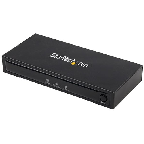StarTech.com S-Video or Composite to HDMI Converter with Audio - 720p - NTSC & PAL - Analog to HDMI Upscaler - Mac & Windows (VID2HDCON2) - Thumbnail 1