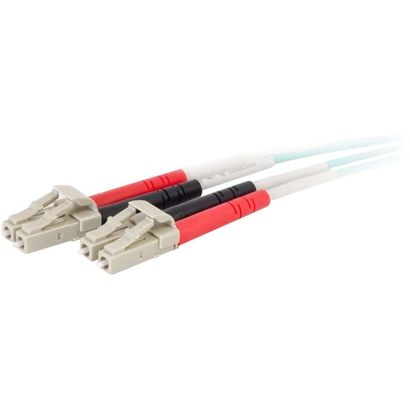 30M DUPLEX PVC FIBER LC/LC 50/125 OM4 AQUA CABLE - Thumbnail 2