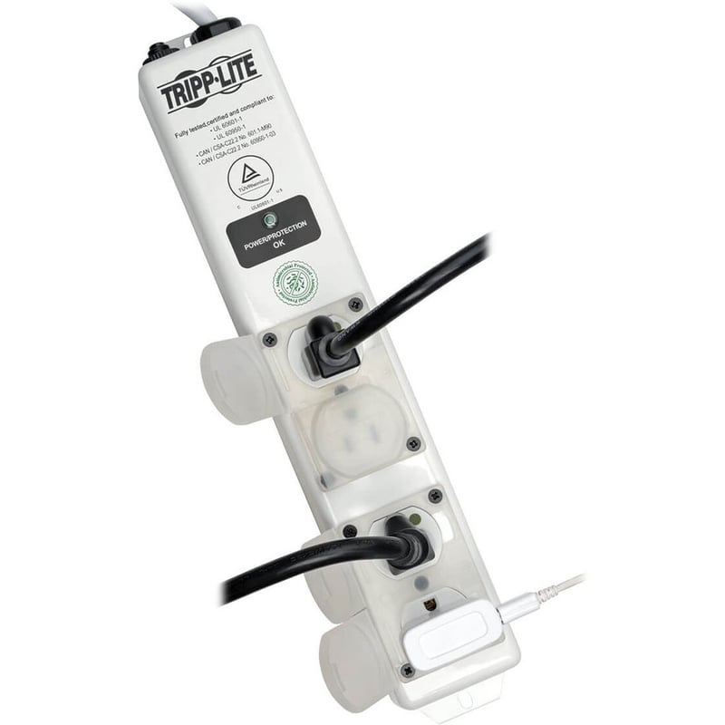 Tripp Lite by Eaton Safe-IT UL 60601-1 Medical-Grade Surge Protector for Patient-Care Vicinity 4x Hospital-Grade Outlets 6 ft. Cord Antimicrobial Protection - Thumbnail 2