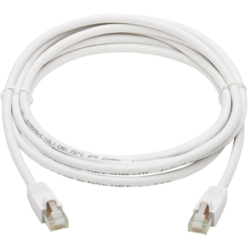 Eaton Tripp Lite Series Safe-IT Cat6a 10G Snagless Antibacterial S/FTP Ethernet Cable (RJ45 M/M), PoE, White, 10 ft. (3.05 m), TAA - Thumbnail 3