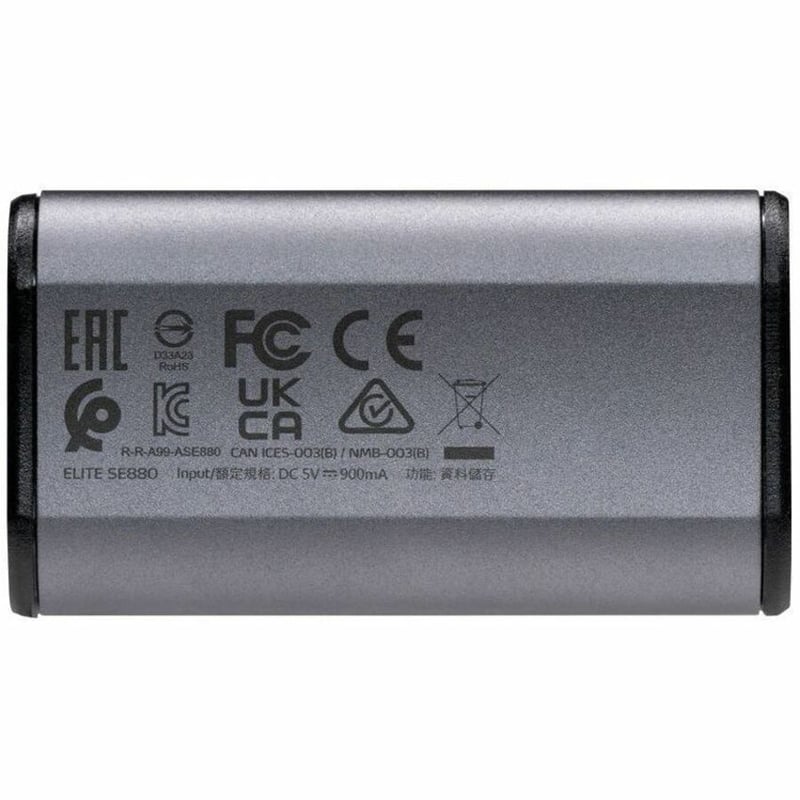 Adata Elite SE880 AELI-SE880-1TCGY 1 TB Portable Solid State Drive - External - Titanium Gray