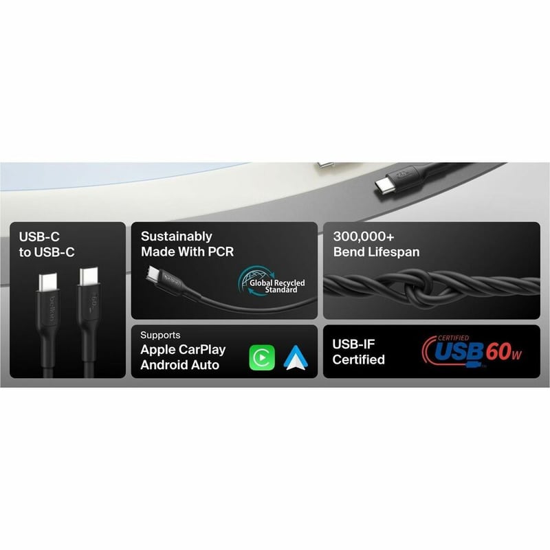 C - C CBL 60W 2.0 PCR 2M BLACK - Thumbnail 5
