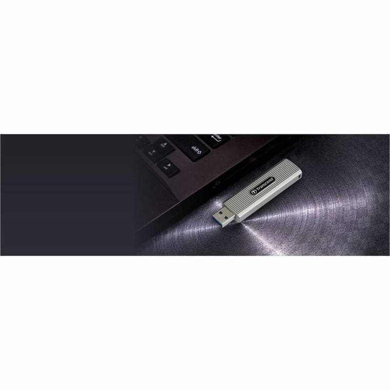 Transcend ESD320A 1 TB Portable Solid State Drive - External - Gray - Thumbnail 2
