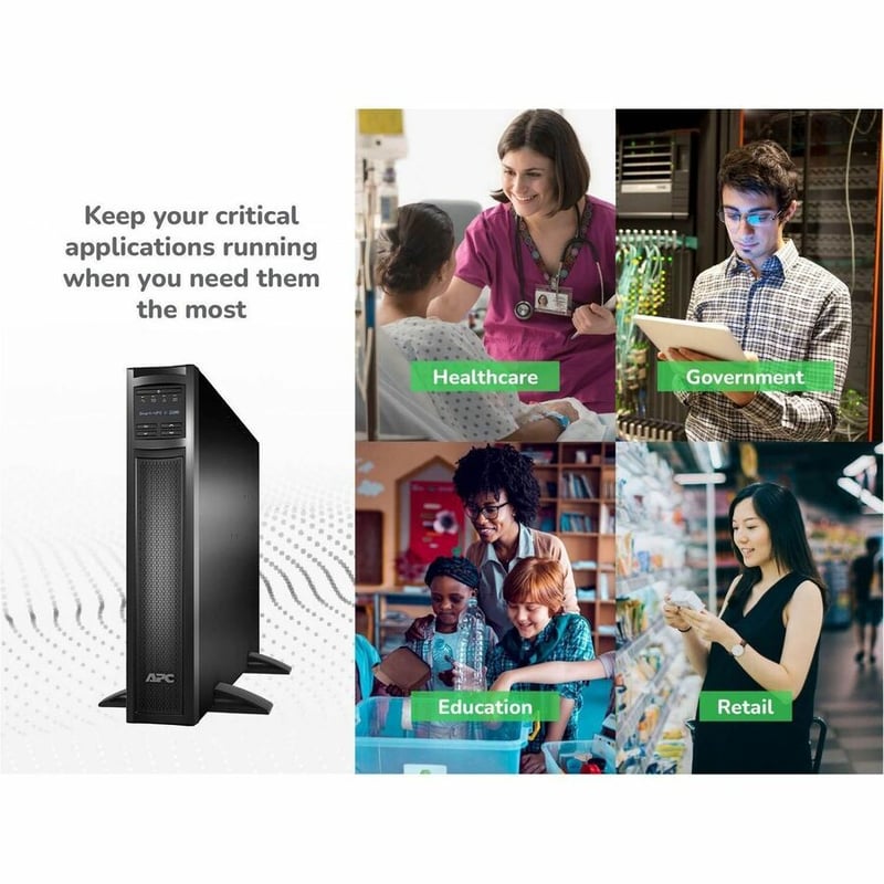 APC by Schneider Electric Smart-UPS X SMX2200RMLV2U 2200 VA Rack-mountable UPS - Thumbnail 5