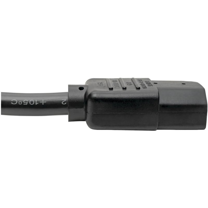 Eaton Tripp Lite Series Power Cord C14 to C15 - Heavy-Duty, 15A, 250V, 14 AWG, 6 ft. (1.83 m), Black - Thumbnail 3