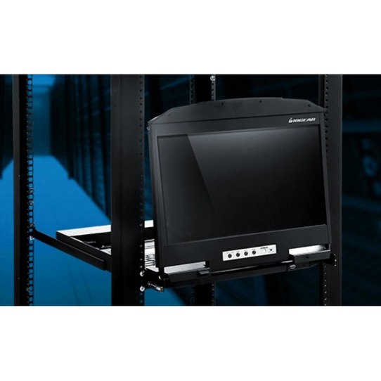 IOGEAR 18.5" Widescreen Short Depth 8-Port LCD KVM Switch (TAA Compliant) - Thumbnail 2