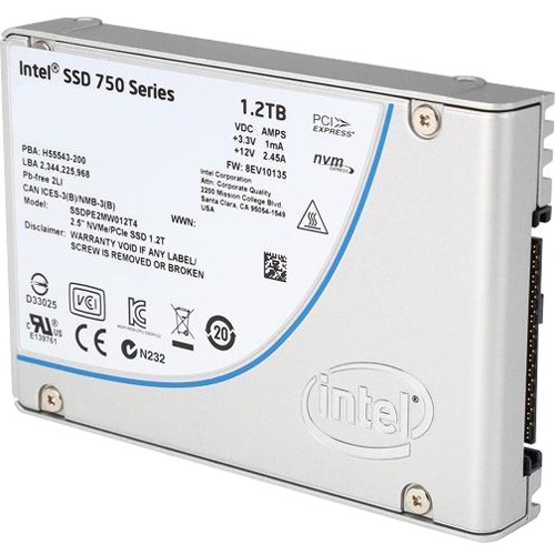 INTEL 750 1.20TB SOLID STATE DRIVE 2.5 INTERNAL U.2 (SFF-8639)