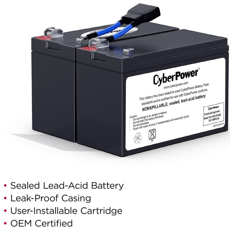 CyberPower RB1270X2E Replacement Battery Cartridge - Thumbnail 3