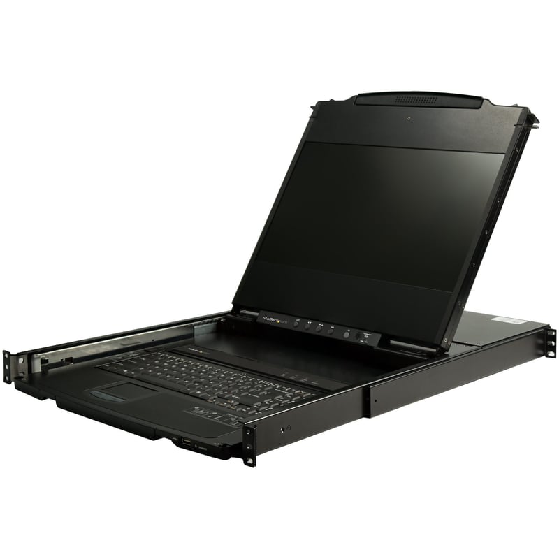 StarTech.com Dual Rail Rackmount KVM Console HD 1080p - DVI/VGA KVM w/17" LCD Monitor - 1U LCD KVM Server Rack Drawer w/Cables USB Support - Thumbnail 1