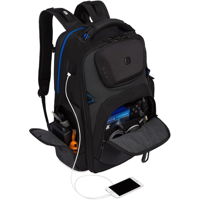 SwissGear ScanSmart 8121203410 Carrying Case (Backpack) for 17" Notebook - Black - Thumbnail 5