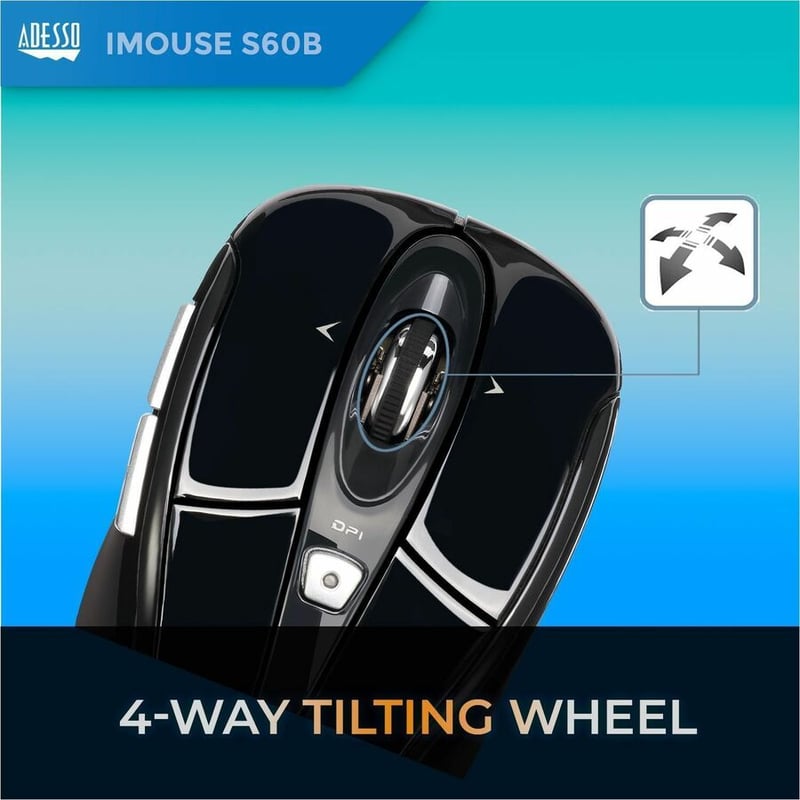 Adesso iMouse S60B - 2.4 GHz Wireless Programmable Nano Mouse - Thumbnail 5
