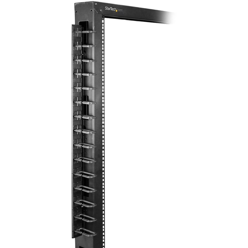 StarTech.com Vertical Cable Organizer with D-Ring Hooks - Vertical Cable Management Panel - 20U - 2.8ft. - Thumbnail 5