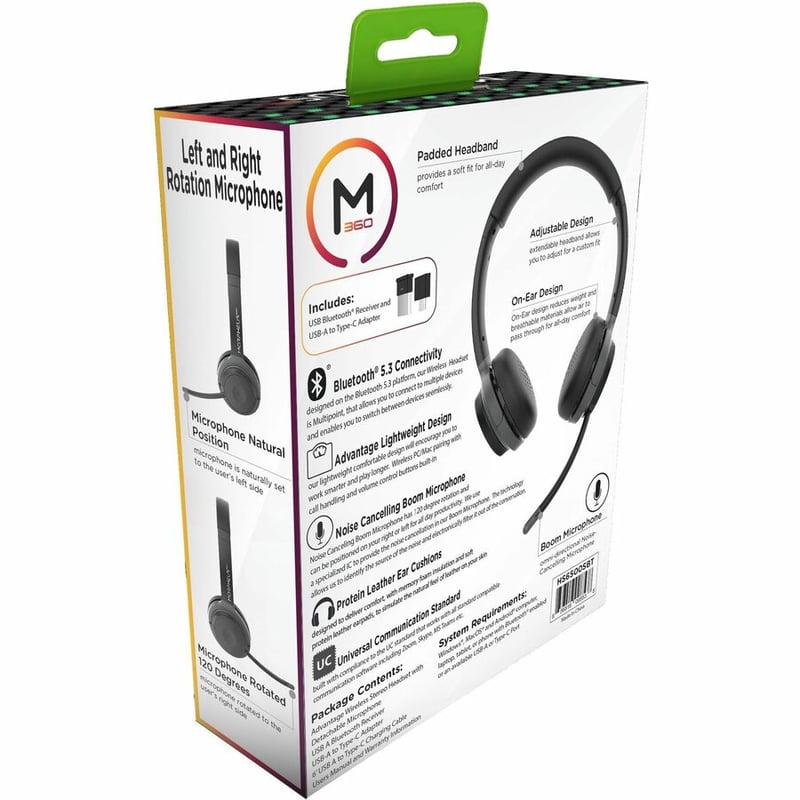 MORPHEUS 360 ADVANTAGE STEREO WIRELESS HEADSET WITH DETACHABLE BOOM MICROPHONE-B - Thumbnail 4