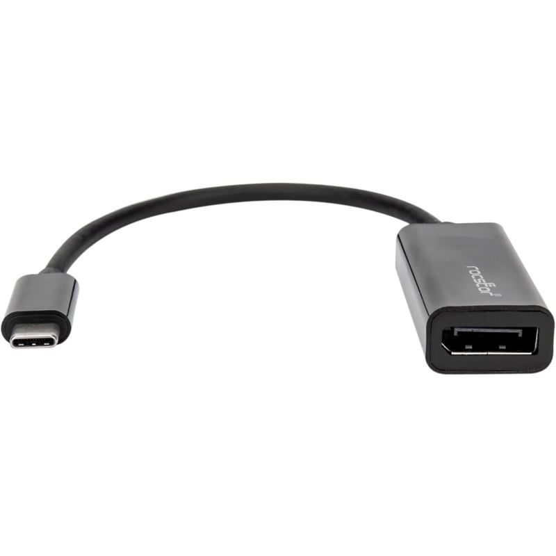Rocstor Premium USB-C to DisplayPort Adapter M/F - USB Type-C to DP Converter Adapter for Computers, Macbook, Macbook Pro, Chromebook or devices with USB C - 6" - USB Type C - For connections via USB-C to DisplayPort for Monitors - Thumbnail 1