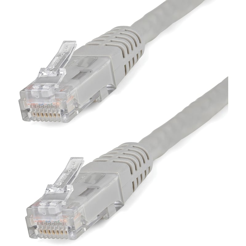 StarTech.com 10ft CAT6 Ethernet Cable - Gray Molded Gigabit - 100W PoE UTP 650MHz - Category 6 Patch Cord UL Certified Wiring/TIA - Thumbnail 1