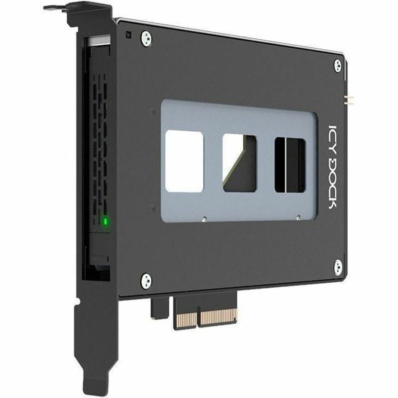 Icy Dock CP115 Drive Enclosure U.2, PCI Express NVMe 4.0 x4 - PCI Express 4.0 x4 Host Interface Internal - Black