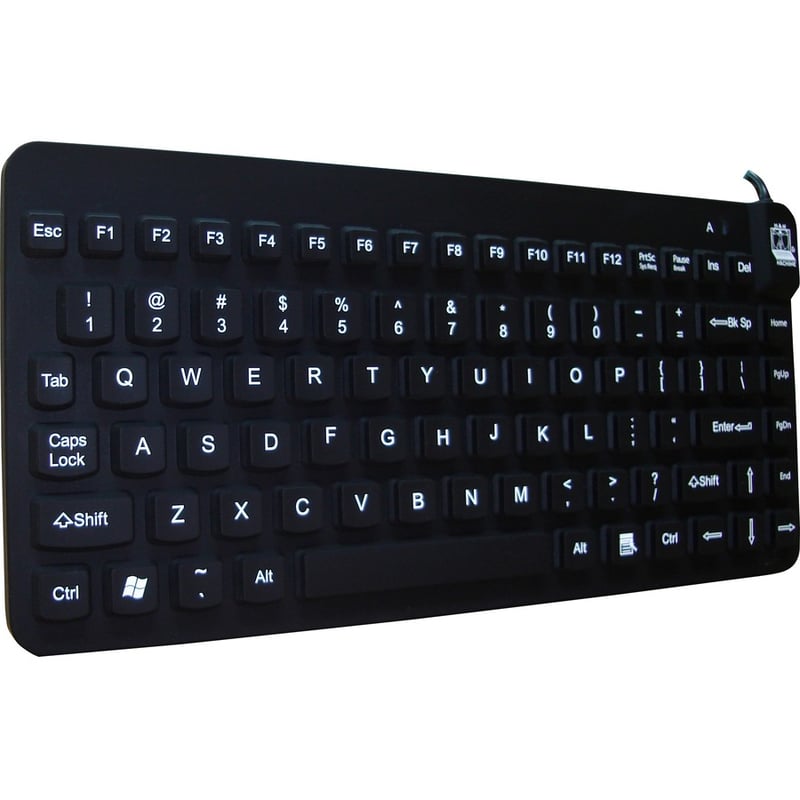 Man & Machine Premium Waterproof Disinfectable Silent 12" Keyboard - Thumbnail 4