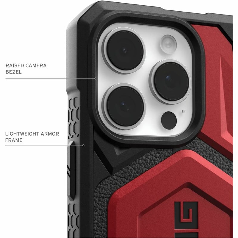 Urban Armor Gear Monarch Pro iPhone 16 Pro Case - Crimson - Thumbnail 5