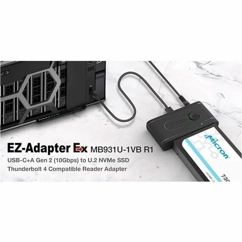 EZ-ADAPTER EX MB931U-1VB R1 USB-C+A GEN 2 10GBPS U.2 NVME SSD