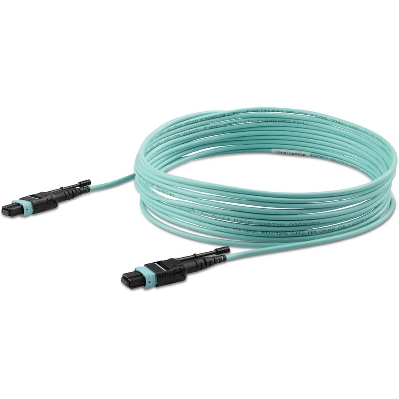 StarTech.com 5m (15ft) MTP(F)/PC OM3 Multimode Fiber Optic Cable, 12F Type-A, OFNP, 50/125m LOMMF, 40G Networks - MPO Fiber Patch Cord - Thumbnail 2