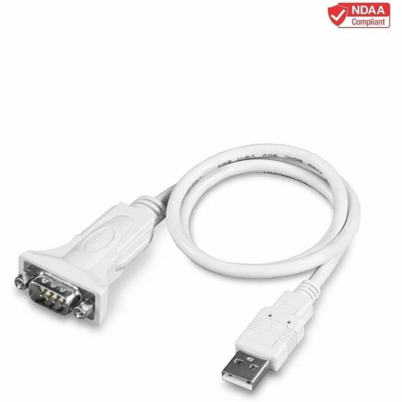 TRENDnet USB to Serial 9-Pin Converter Cable, Connect a RS-232 Serial Device to a USB 2.0 Port, Supports Windows & Mac, USB 1.1, USB 2.0, USB 3.0, 21 Inch Cable Length, Plug & Play, White, TU-S9 - Thumbnail 1
