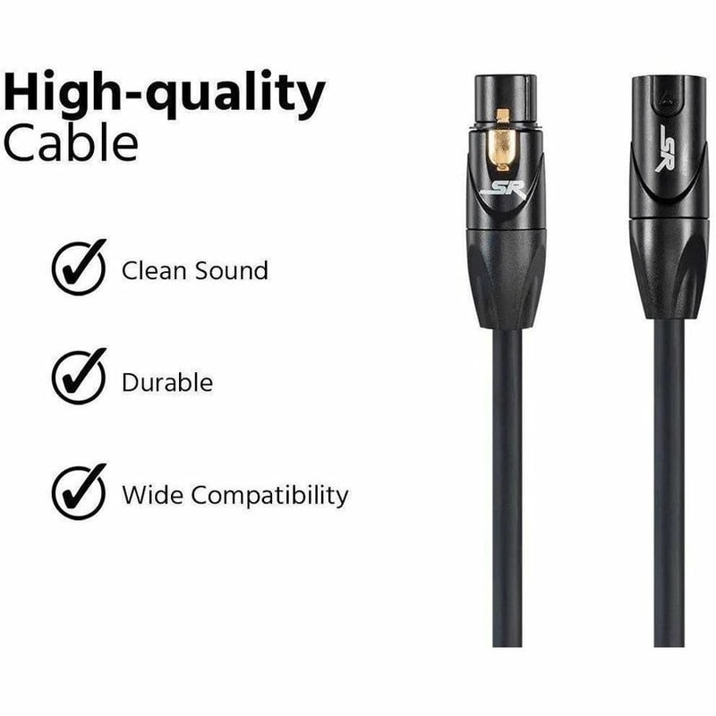 STAGE RIGHT BY MONOPRICE 35FT XLR MALE TO XLR FEMALE 16AWG MICROPHONE CABLE W/ G - Thumbnail 2
