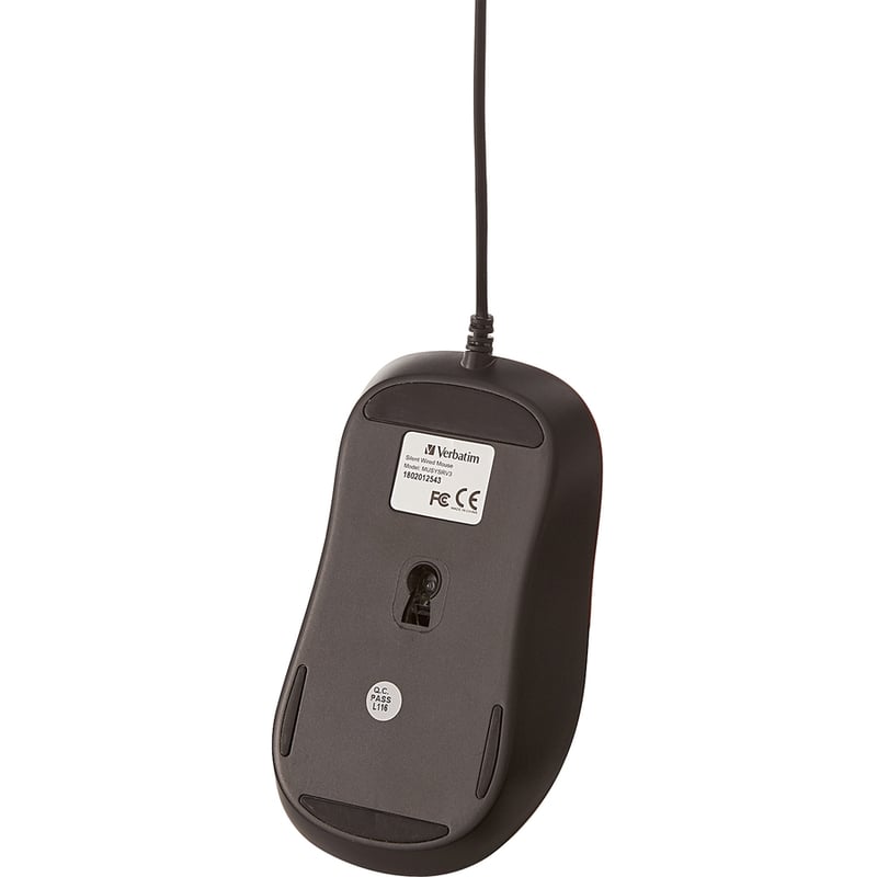 Verbatim Silent Corded Optical Mouse - Red - Thumbnail 5