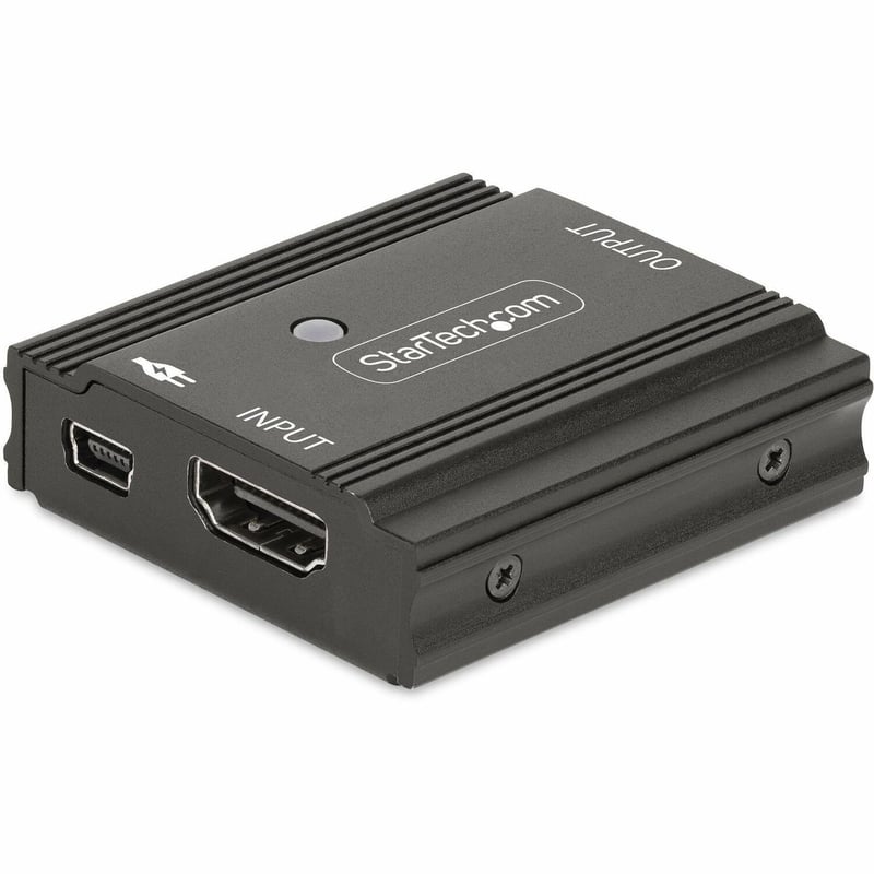 StarTech 33ft (10m) 8K 60Hz HDMI Signal Booster, Active HDMI 2.1 Inline Repeater/Video Signal Amplifier, Compact Cable Extender, TAA - Thumbnail 1