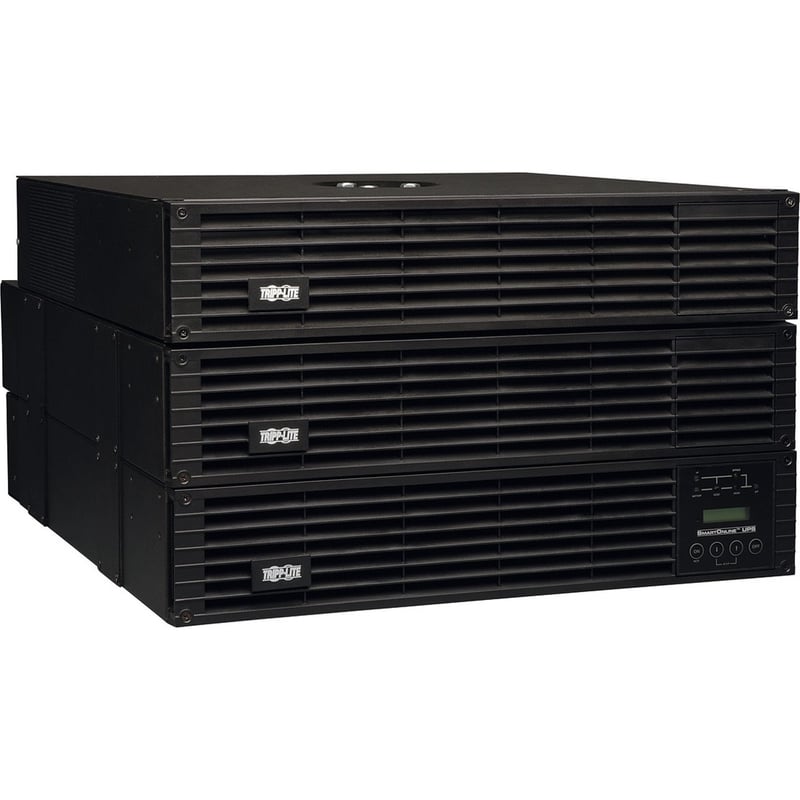 Tripp Lite by Eaton UPS SmartOnline 208/240 & 120V 6kVA 5.4kW Double-Conversion UPS 6U Rack/Tower Extended Run Network Card Options USB DB9 Serial Bypass Switch Outlets - Thumbnail 1