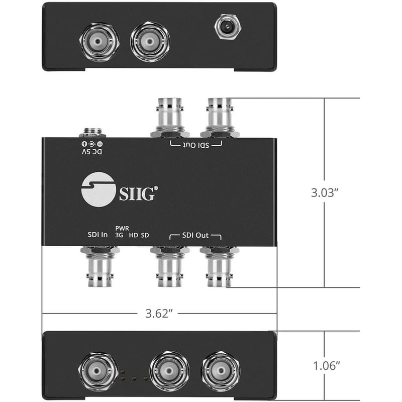 SIIG 1x4 3G-SDI Distribution Amplifier - Thumbnail 5