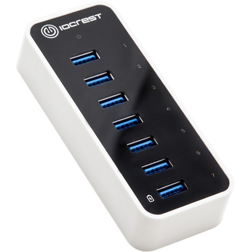 SYBA Multimedia Super Speed IO Crest 7-Port USB 3.0 Hub with AC Power Adapter - Thumbnail 1