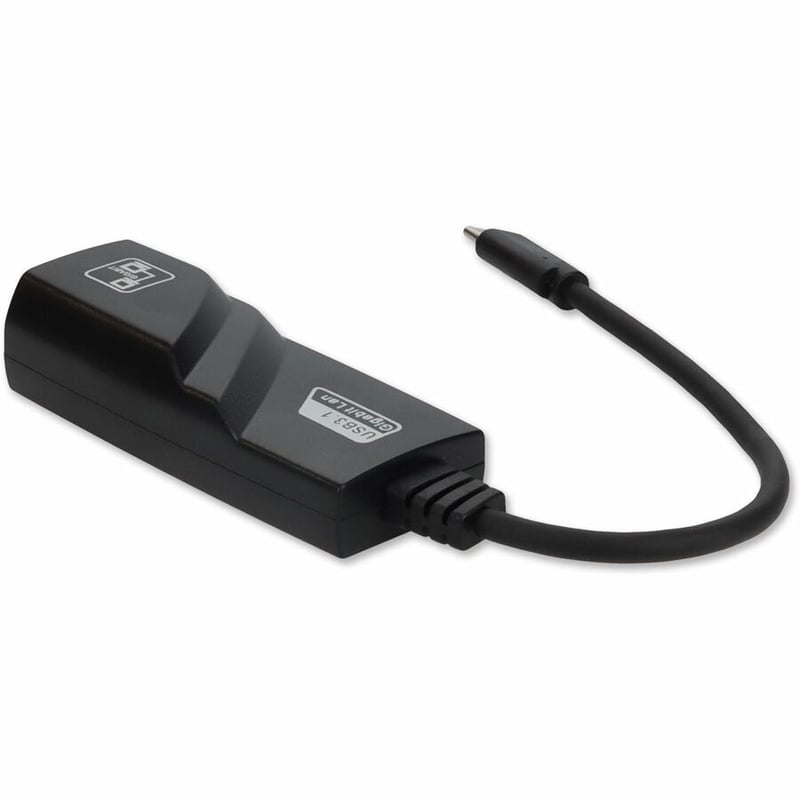 AddOn 5-Pack of USB C 3.1 Male to RJ-45 Female Black Adapters - Thumbnail 3
