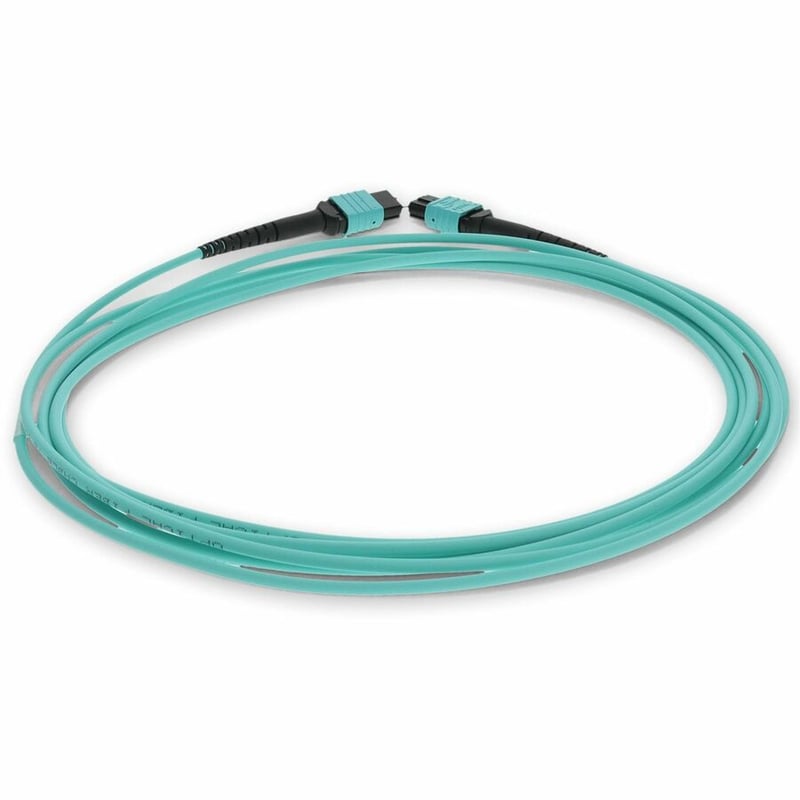 AddOn 3m MPO/UPC (Male) to MPO/UPC (Male) Aqua OM4 OFNR (Riser-Rated) 12-Strand Fiber Patch Cable - Thumbnail 4