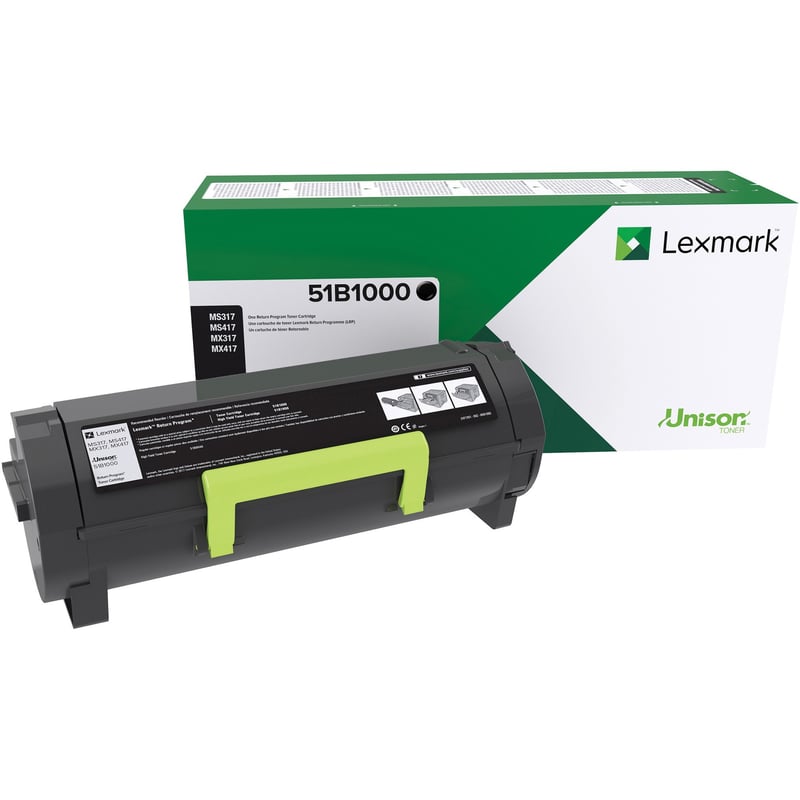 Lexmark Original Laser Toner Cartridge - Black - 1 Each - Thumbnail 1