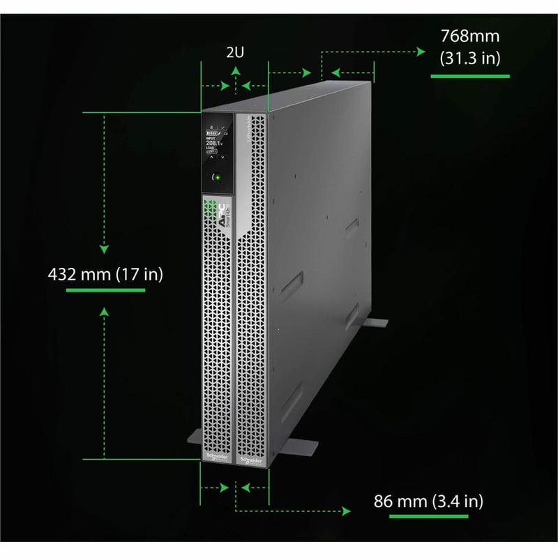 APC by Schneider Electric Smart-UPS Ultra On-Line Lithium ion, 5KVA/5KW, 2U Rack/Tower, 208V - Thumbnail 2