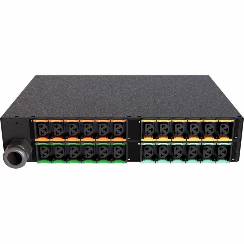 Vertiv PowerIT VP1U62A0 Basic High Density rPDU, Horizontal, Single Phase, 24 Combination C13/C19 Outlets, 60/63A, 240V, 2U - Thumbnail 4