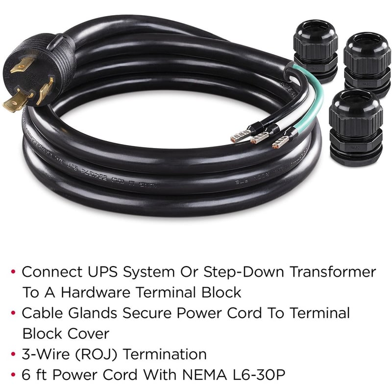 CyberPower L630PHW6FT 6 ft Hardwire Power Cord - Thumbnail 3