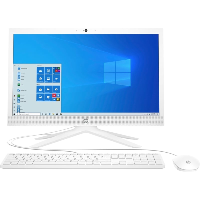 HP 21-b1010 All-in-One Computer - AMD 3020E - 4 GB - 128 GB SSD - 20.7" Full HD - Desktop - Snow White - Thumbnail 3