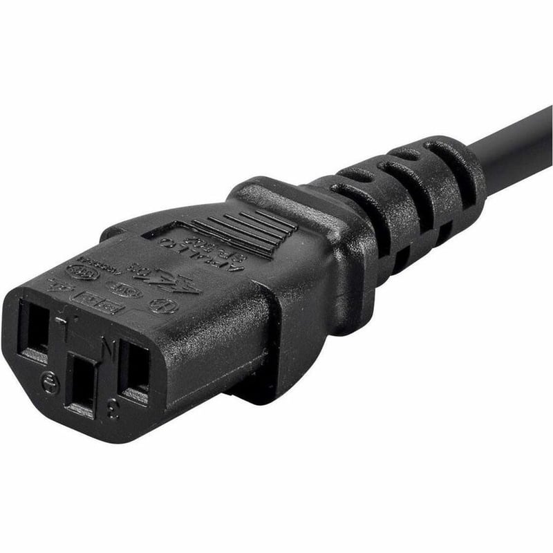 MONOPRICE POWER CORD - NEMA 5-15P TO IEC 60320 C13 18AWG 10A/1250W 125V 3-PRONG - Thumbnail 4