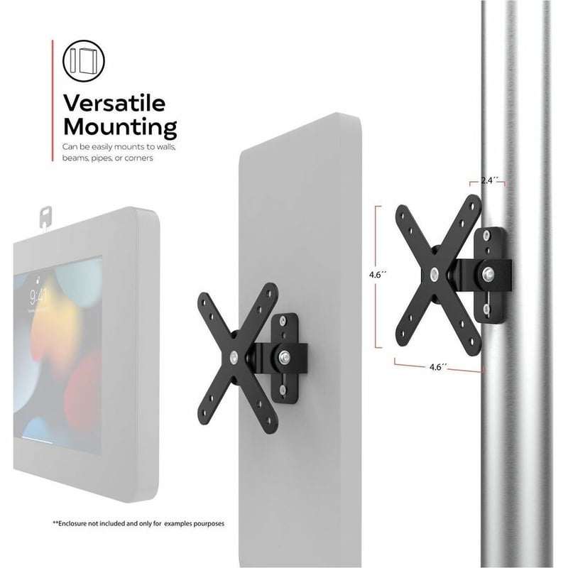 CTA Digital Articulating VESA Plate for Poles, Beams, and Corners - Black - Thumbnail 5