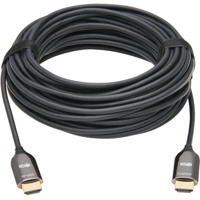 Tripp Lite by Eaton 8K HDMI Plenum-Rated Fiber Active Optical Cable (AOC) - 8K UHD @ 60 Hz HDR M/M Black 10 m (33 ft.) - Thumbnail 2
