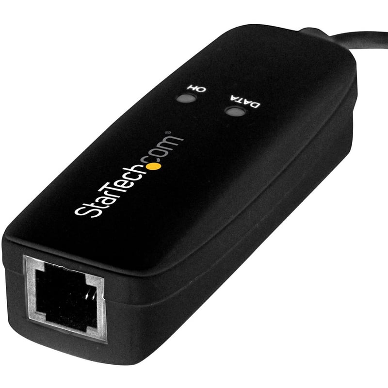 StarTech.com USB 2.0 Fax Modem - 56K External Hardware USB Dial Up V.92 Modem/ Dongle/Adapter - Computer Data Modem USB to Telephone Jack - Thumbnail 2